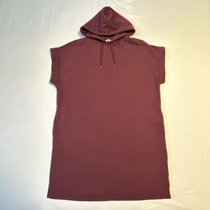 DSG X TWITCH + ALLISON Women's Hooded Fleece Dress Size Large Maroon Burgundy